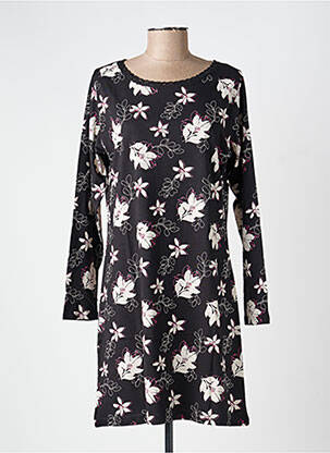 Chemise de nuit manches longues noir ROSE POMME femme