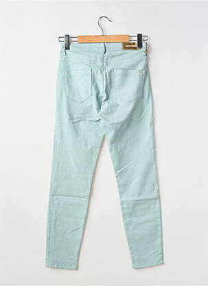 Pantalon slim tissage popeline taille normale vert COUTURIST femme