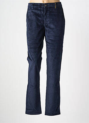 Pantalon chino stretch taille normale bleu COUTURIST femme