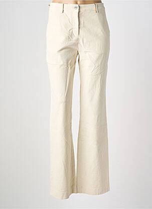 Pantalon chino stretch taille normale beige COUTURIST femme