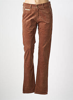 Pantalon chino stretch taille normale marron COUTURIST femme