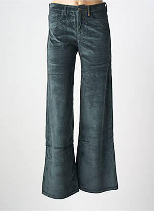 Pantalon flare stretch taille haute vert COUTURIST femme