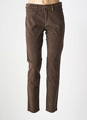 Pantalon slim stretch taille normale marron COUTURIST femme