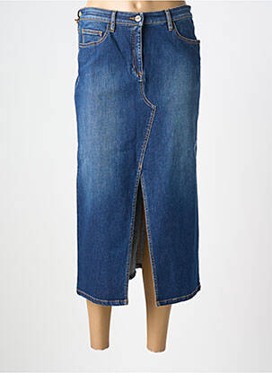 Jupe longue coupe droite bleu COUTURIST femme