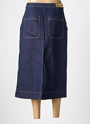 Jupe mi-longue coupe droite bleu COUTURIST femme