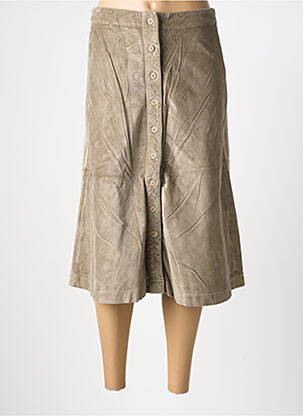 Jupe mi-longue stretch beige COUTURIST femme