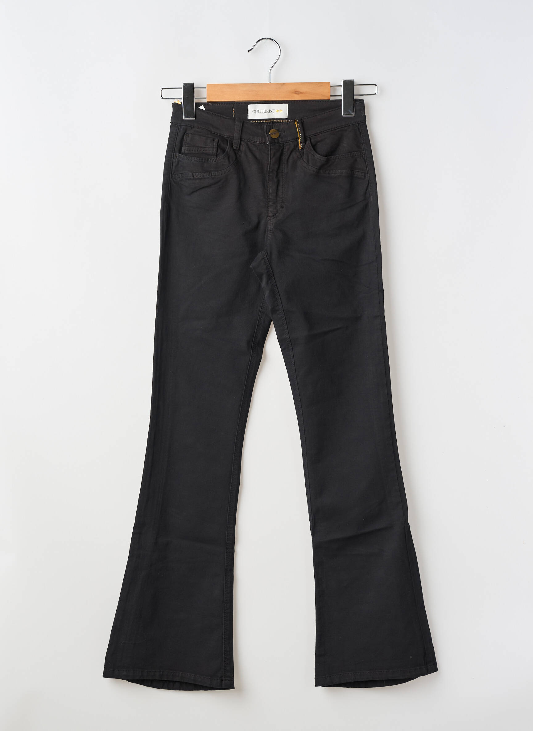 Jean coupe flare taille normale taille normale noir COUTURIST femme