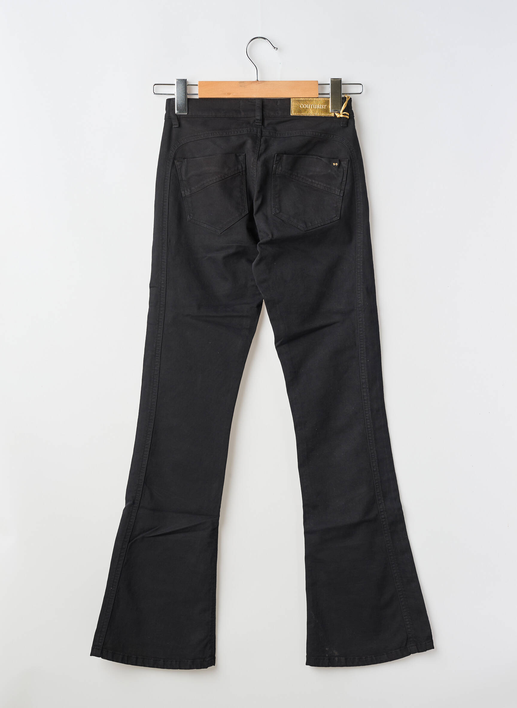 Jean coupe flare taille normale taille normale noir COUTURIST femme