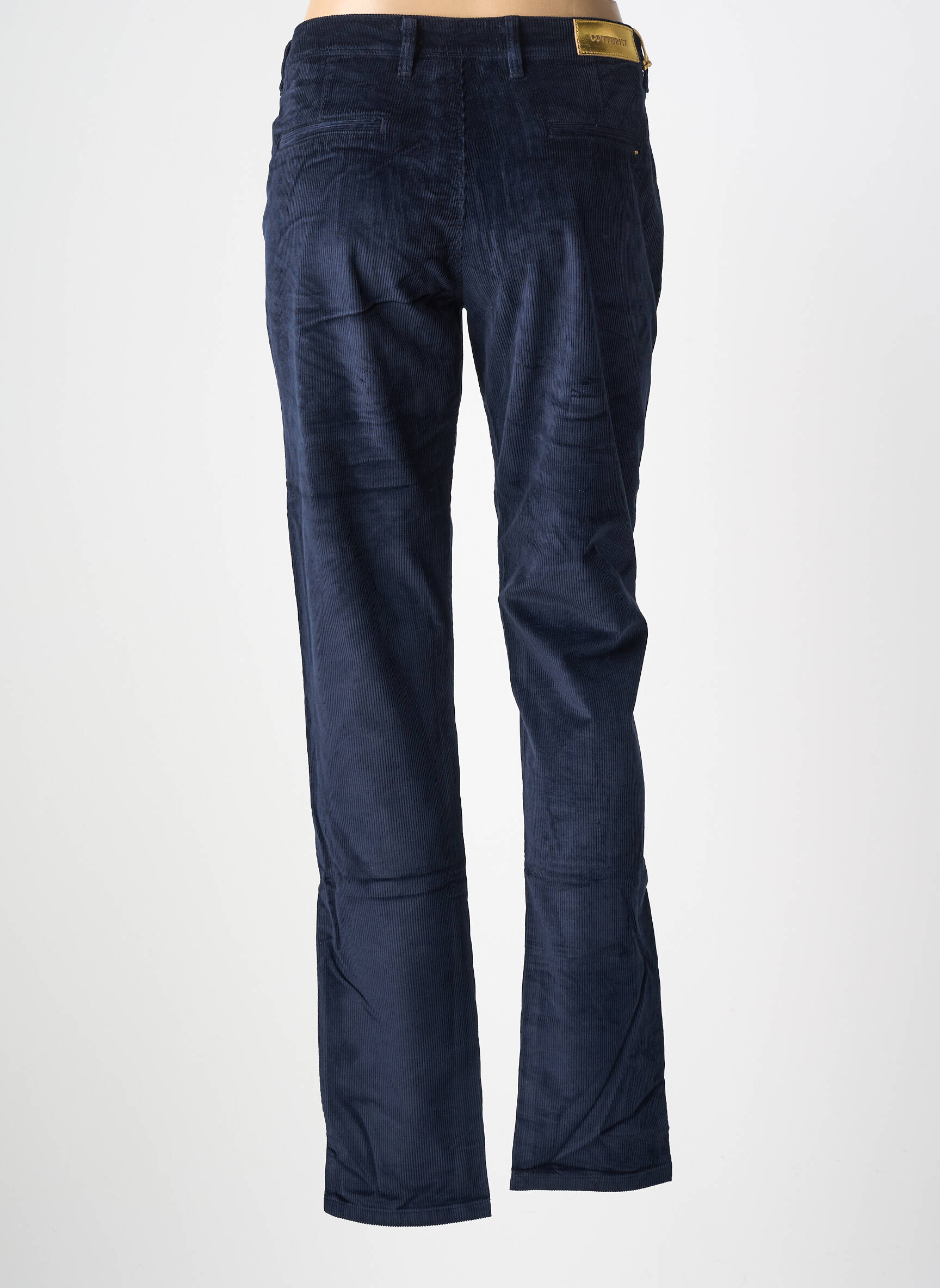Pantalon chino stretch taille normale bleu COUTURIST femme