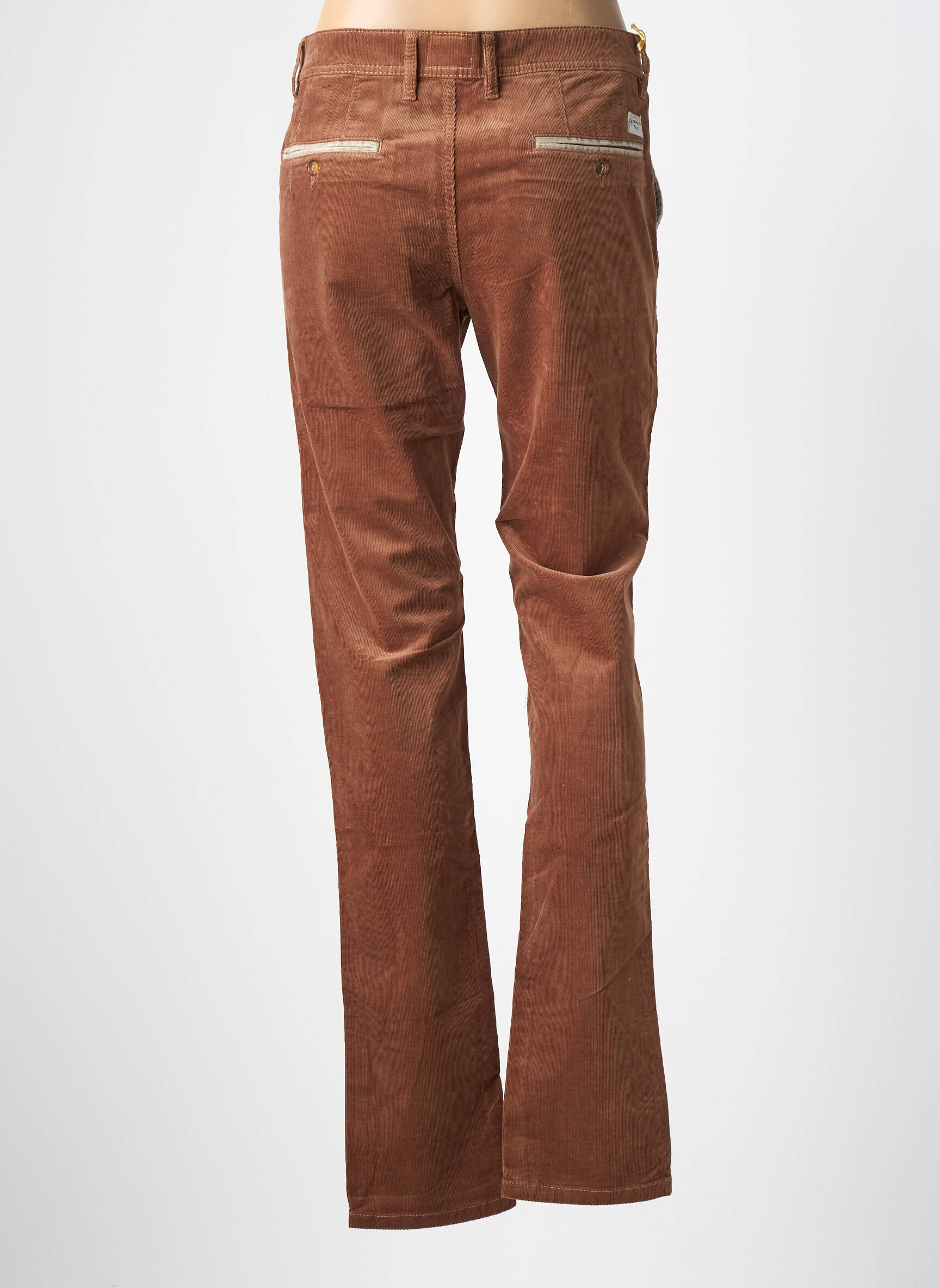 Pantalon chino stretch taille normale marron COUTURIST femme