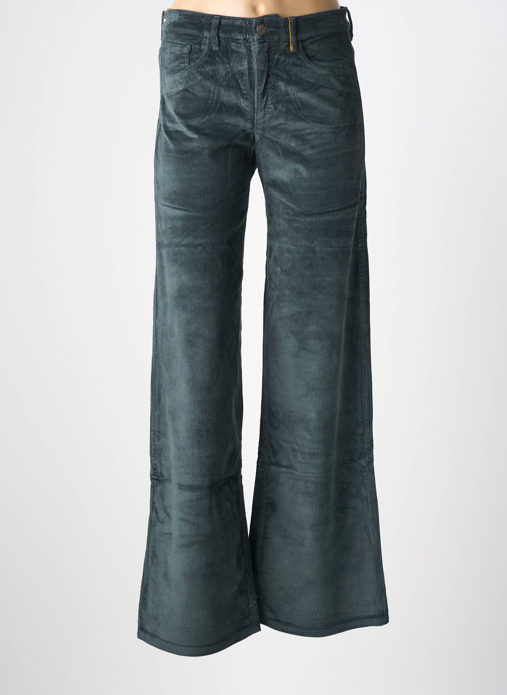 Pantalon flare stretch taille haute vert COUTURIST femme