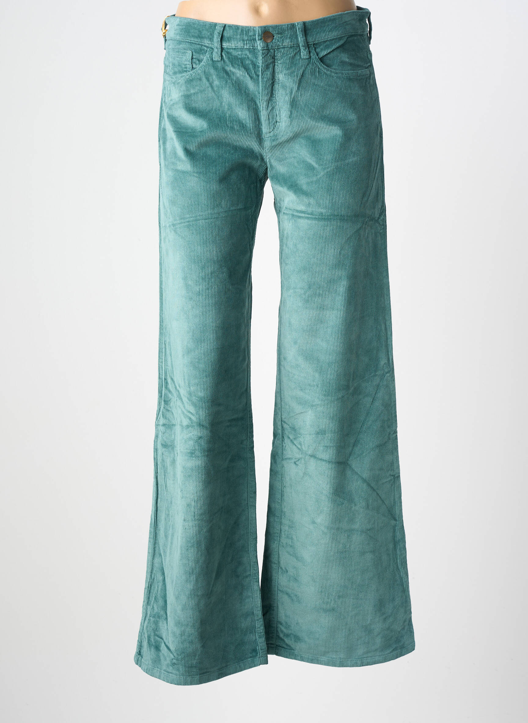 Pantalon flare stretch taille normale vert COUTURIST femme