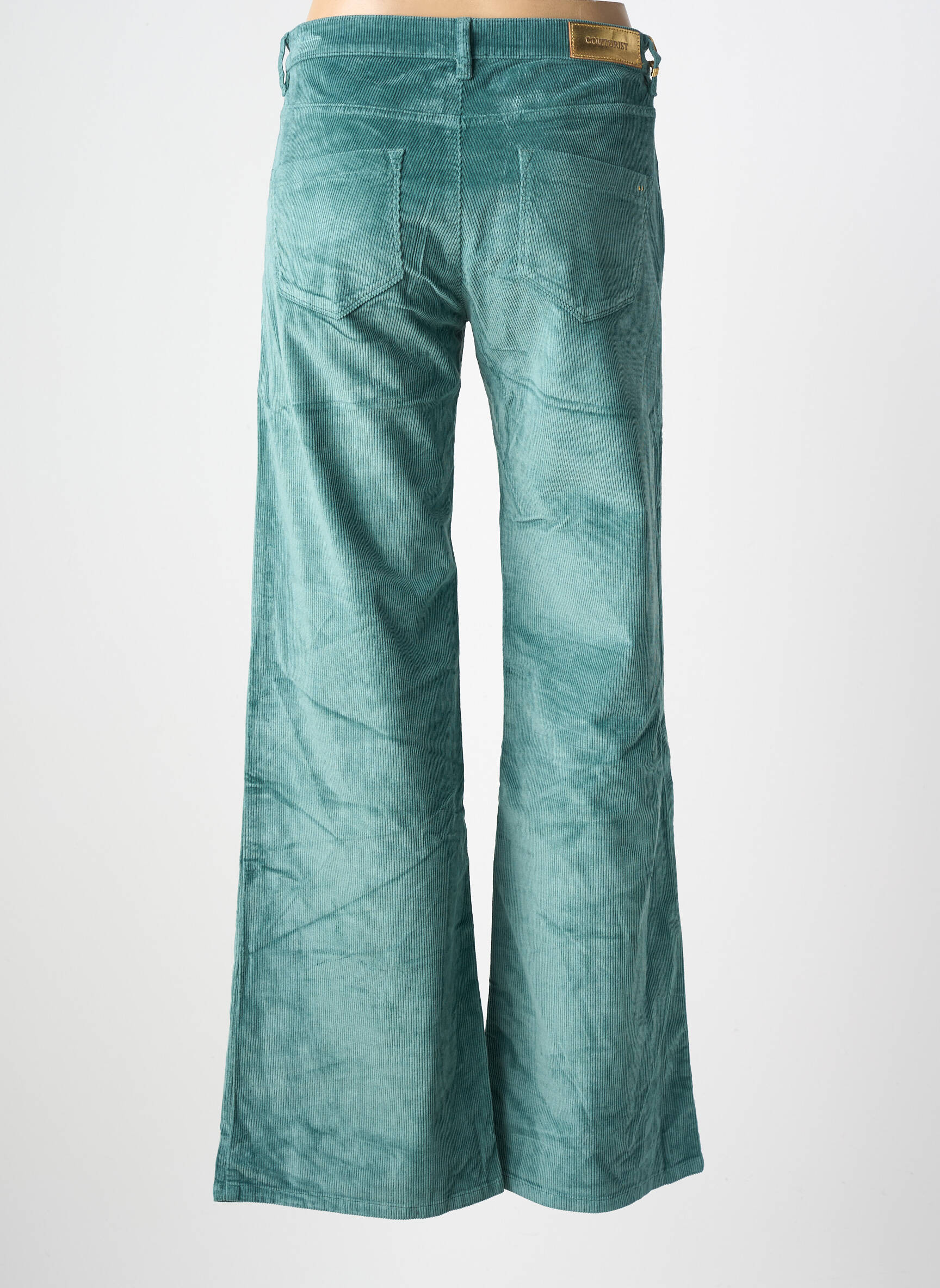 Pantalon flare stretch taille normale vert COUTURIST femme