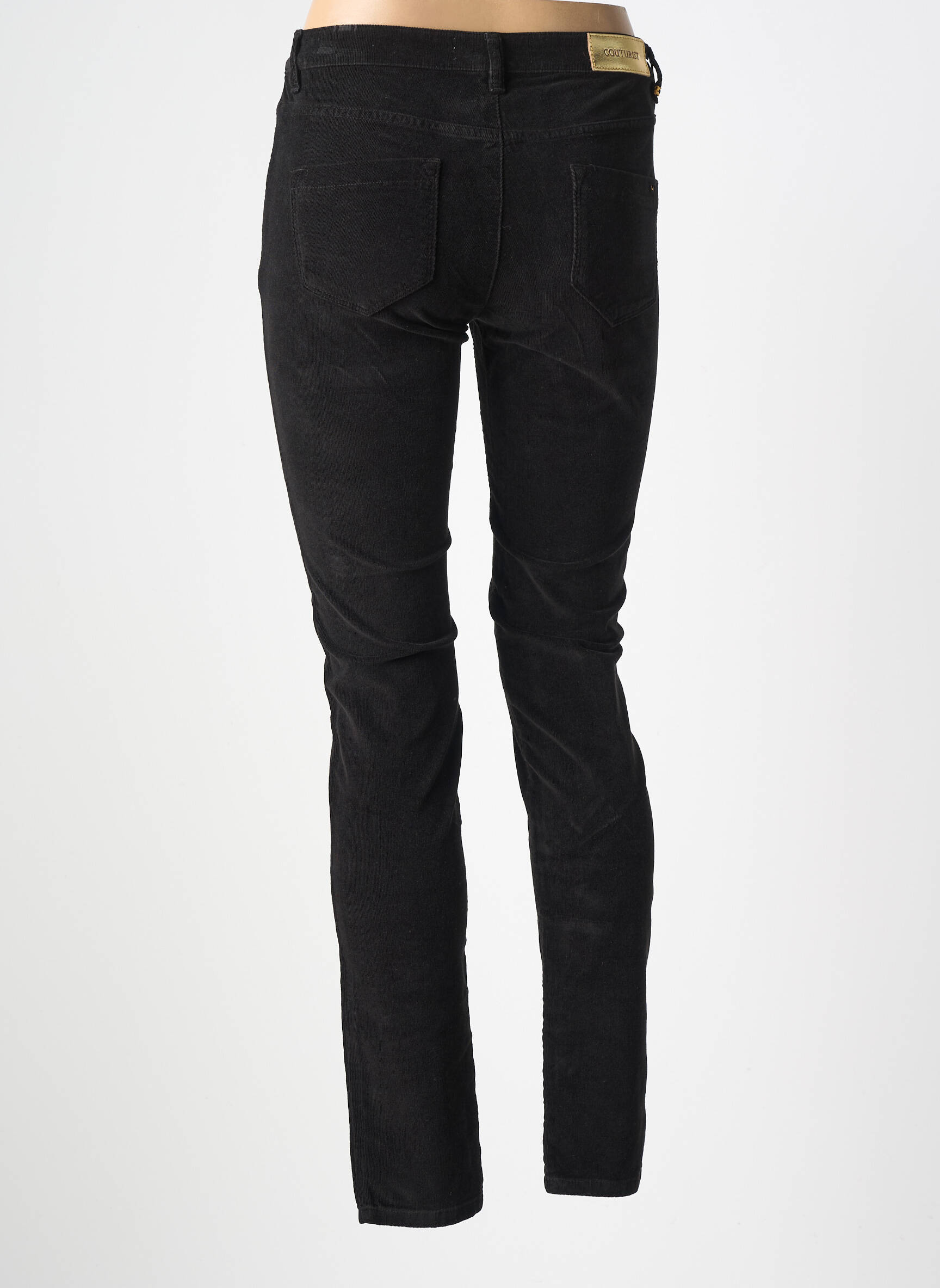 Pantalon slim stretch taille normale noir COUTURIST femme