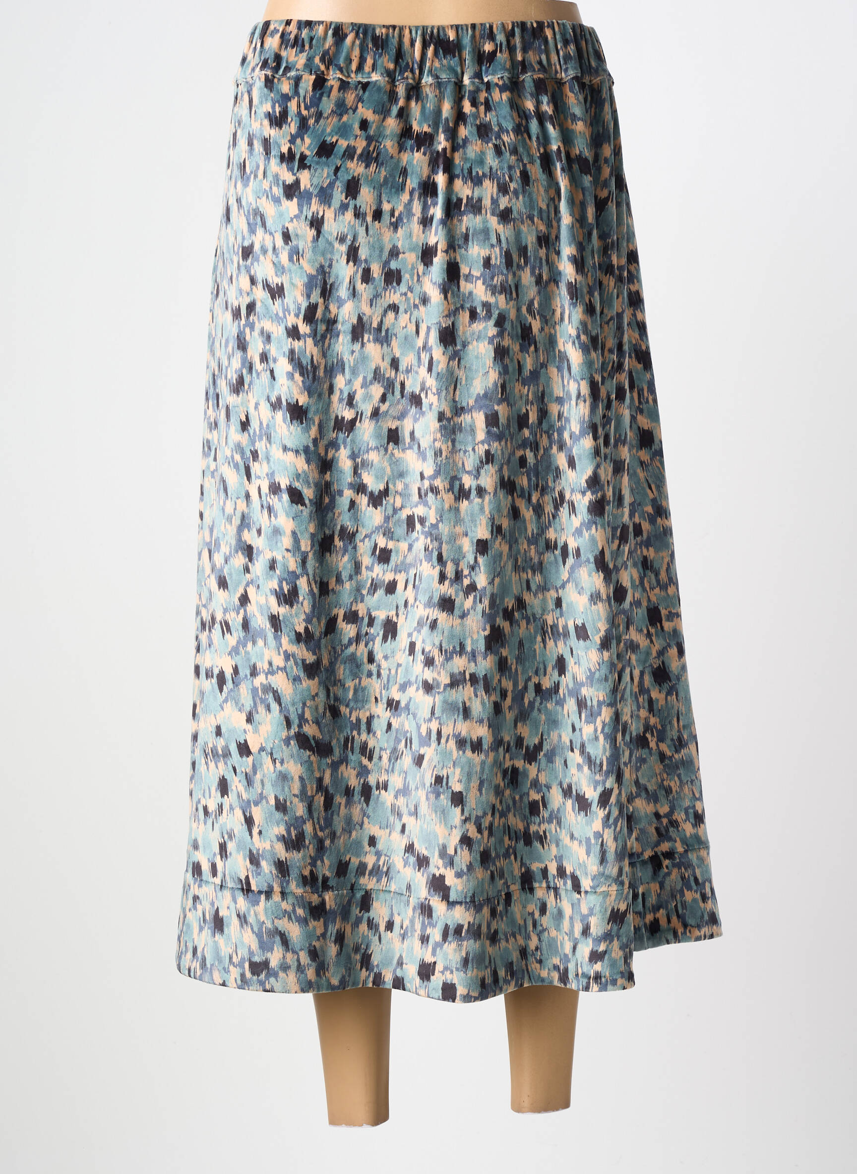 Jupe longue coupe évasée bleu COUTURIST femme