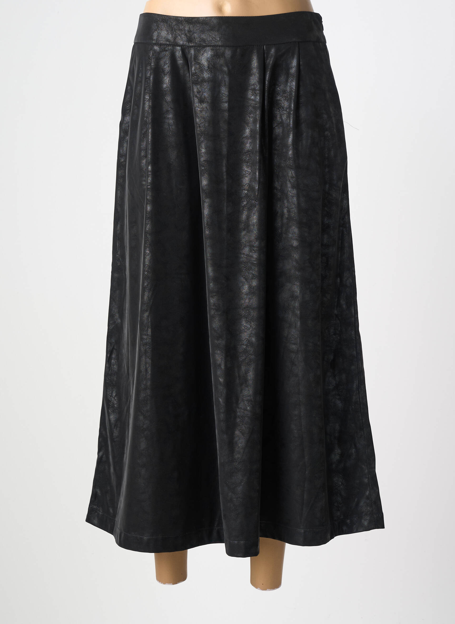 Jupe longue fermeture zip latéral noir COUTURIST femme