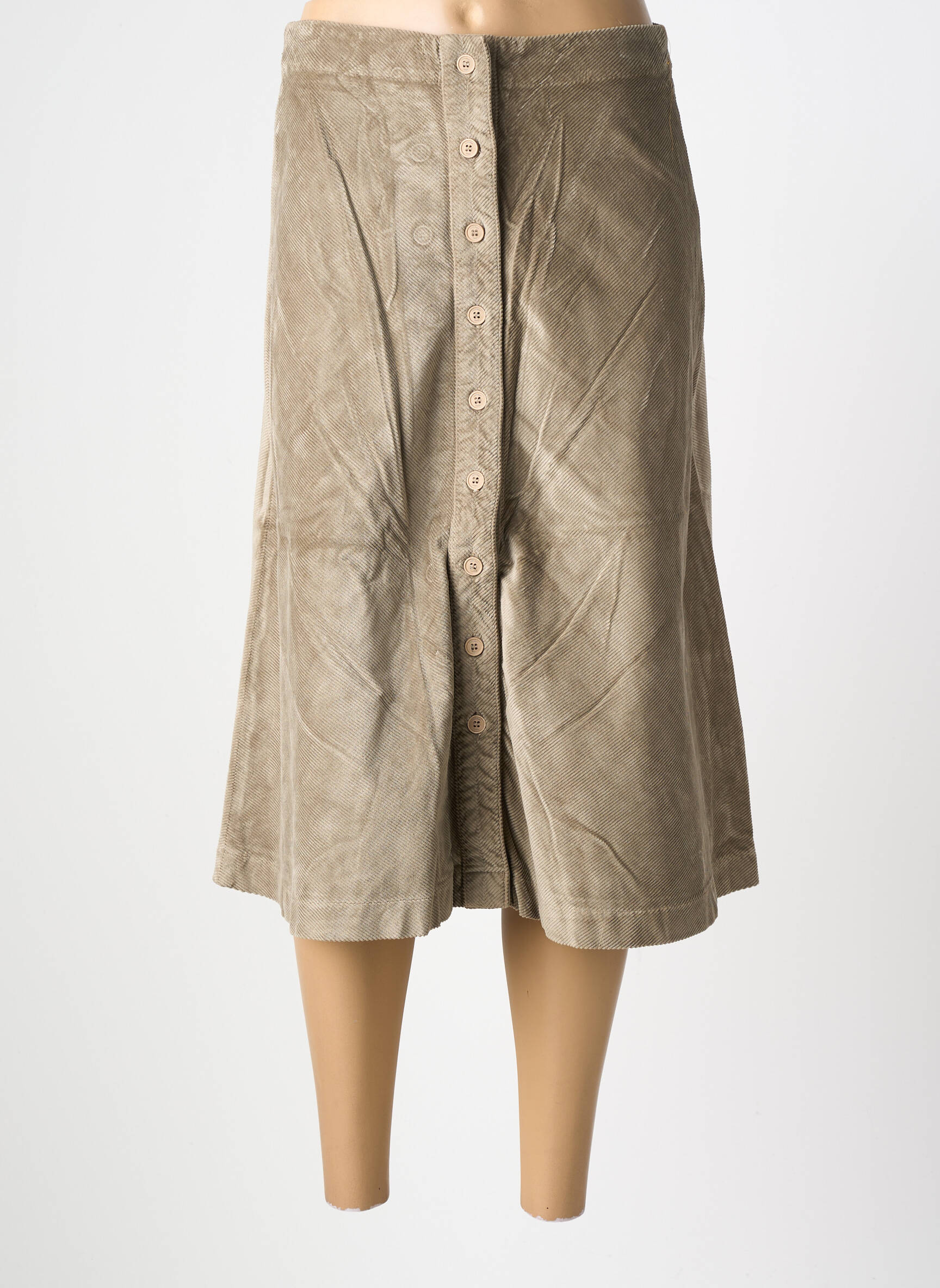 Jupe mi-longue stretch beige COUTURIST femme