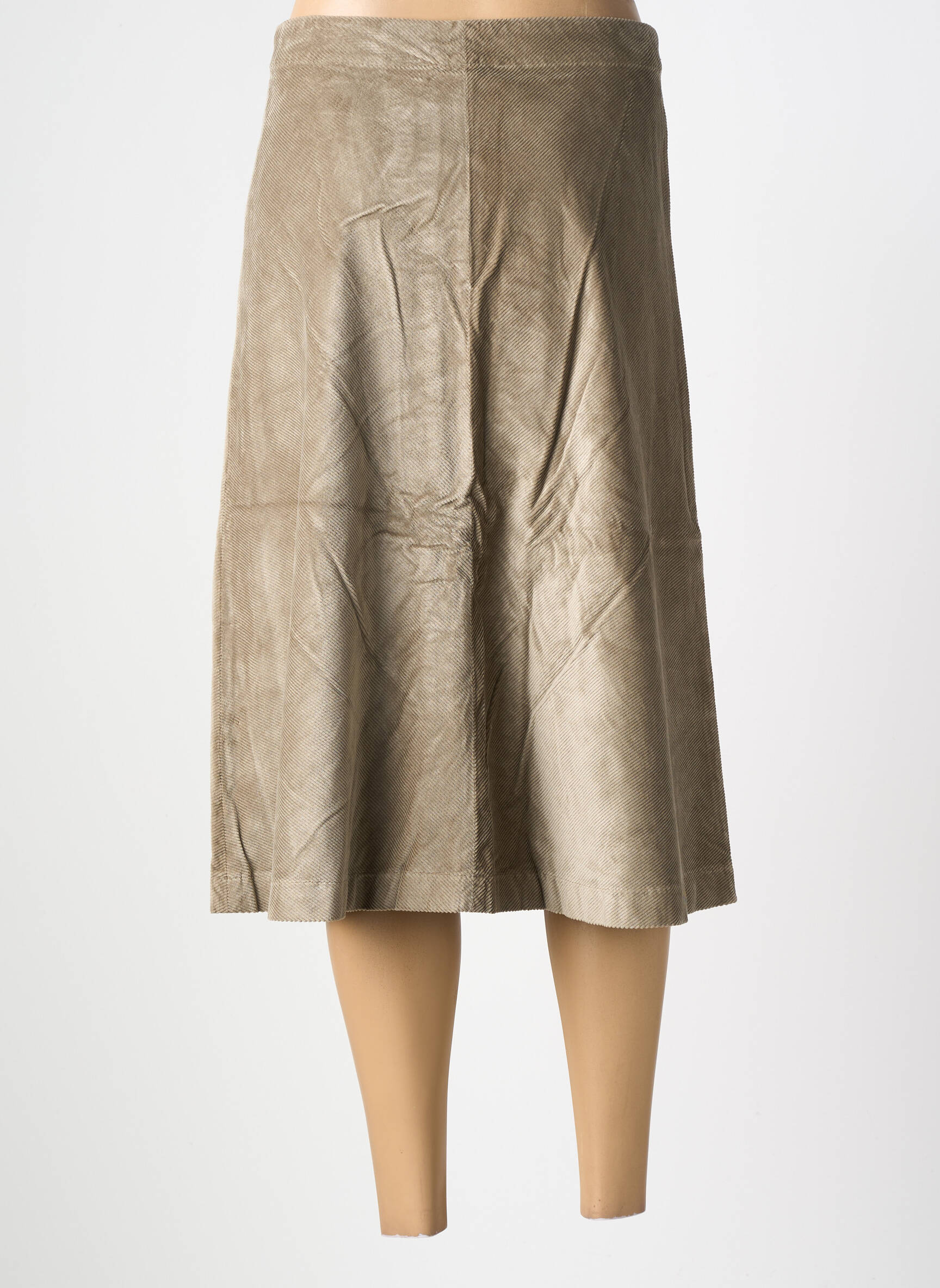 Jupe mi-longue stretch beige COUTURIST femme