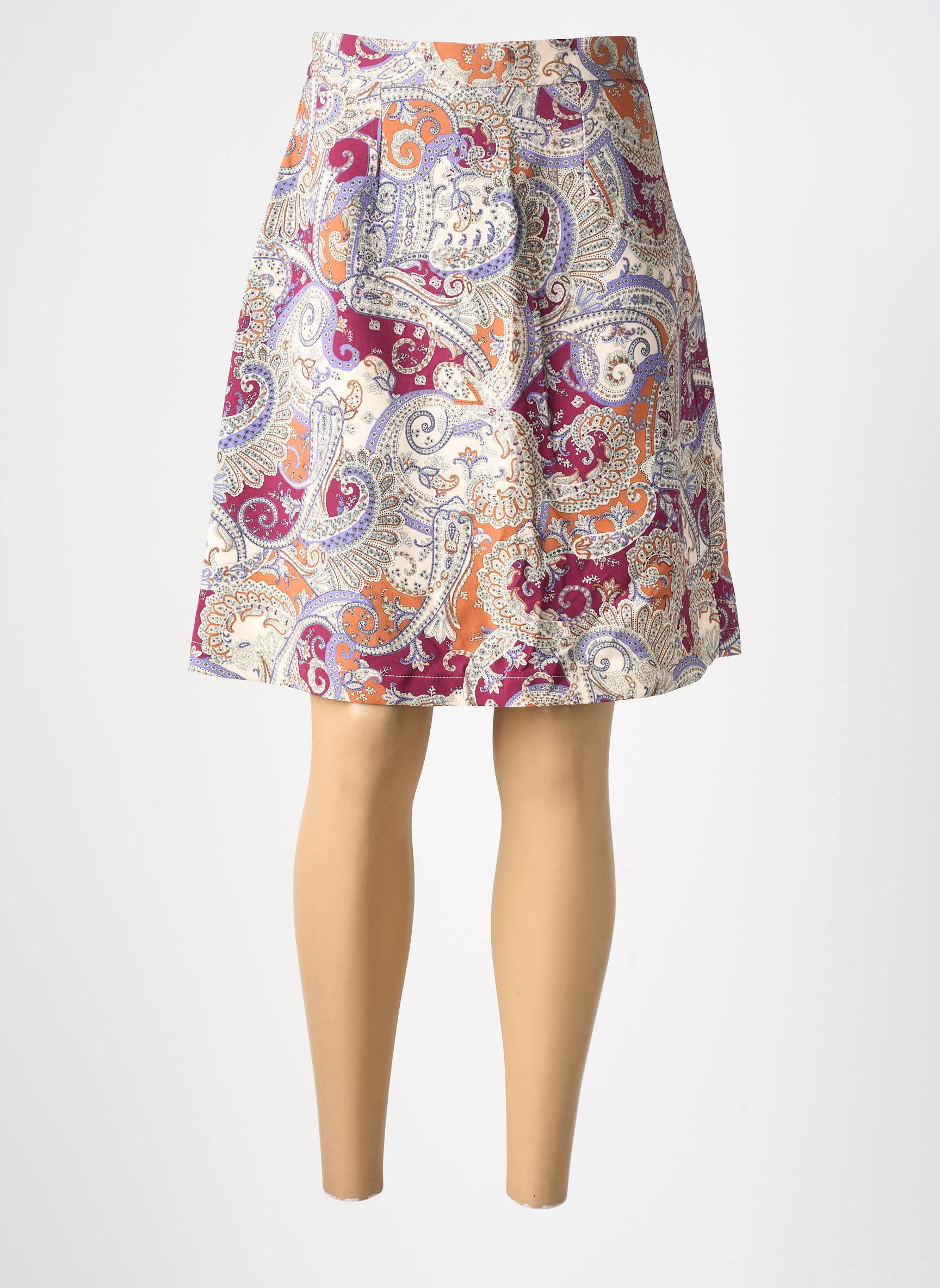 Jupe courte coupe évasée beige COUTURIST femme