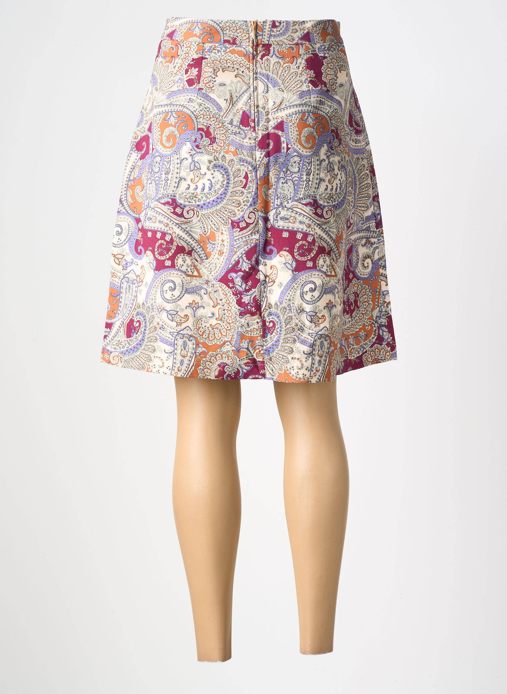 Jupe courte coupe évasée beige COUTURIST femme