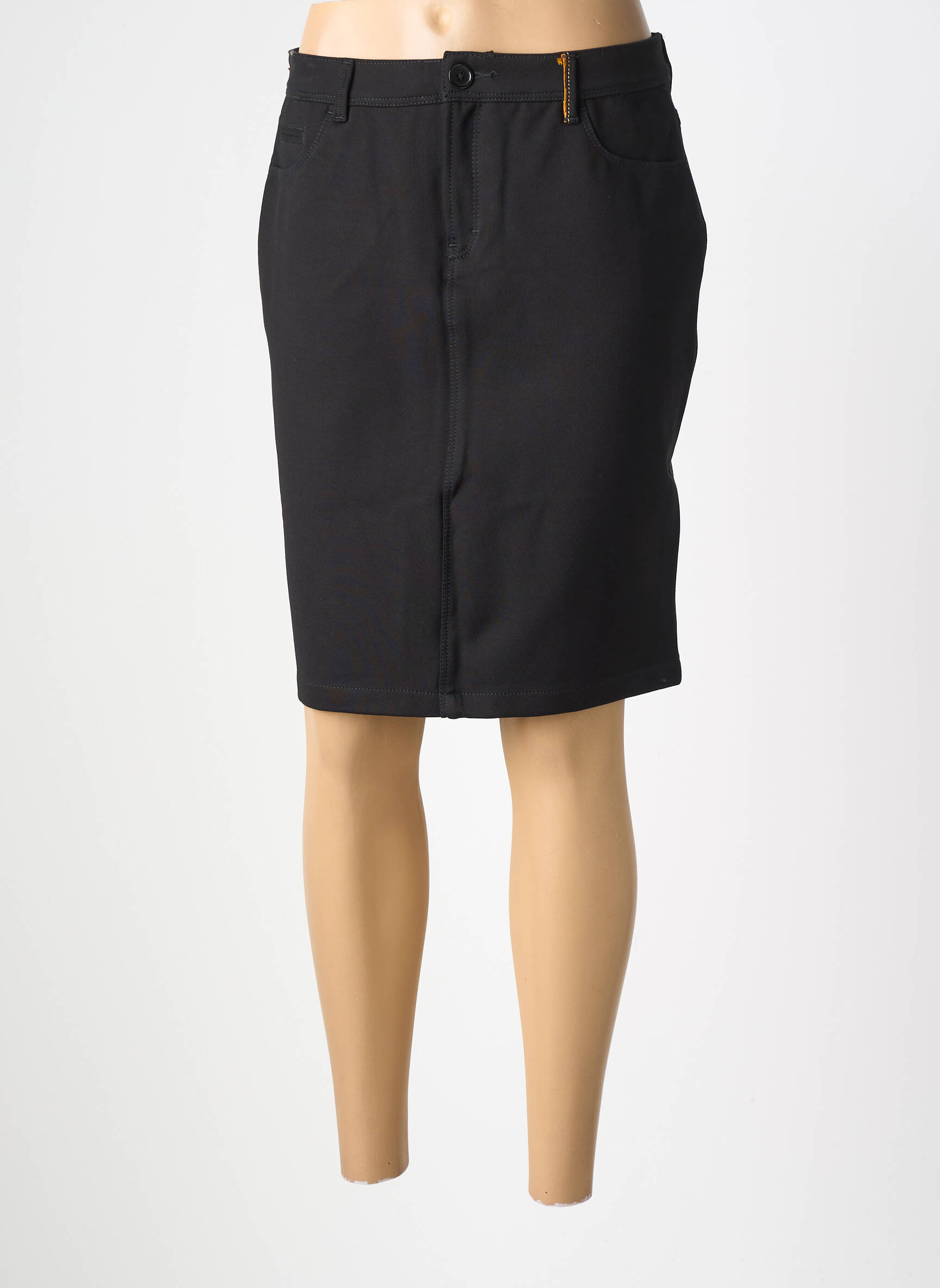 Jupe mi-longue stretch noir COUTUREVE femme