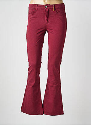Pantalon flare fermeture zippée sous rabat boutonné violet COUTURIST femme