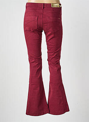 Pantalon flare fermeture zippée sous rabat boutonné violet COUTURIST femme