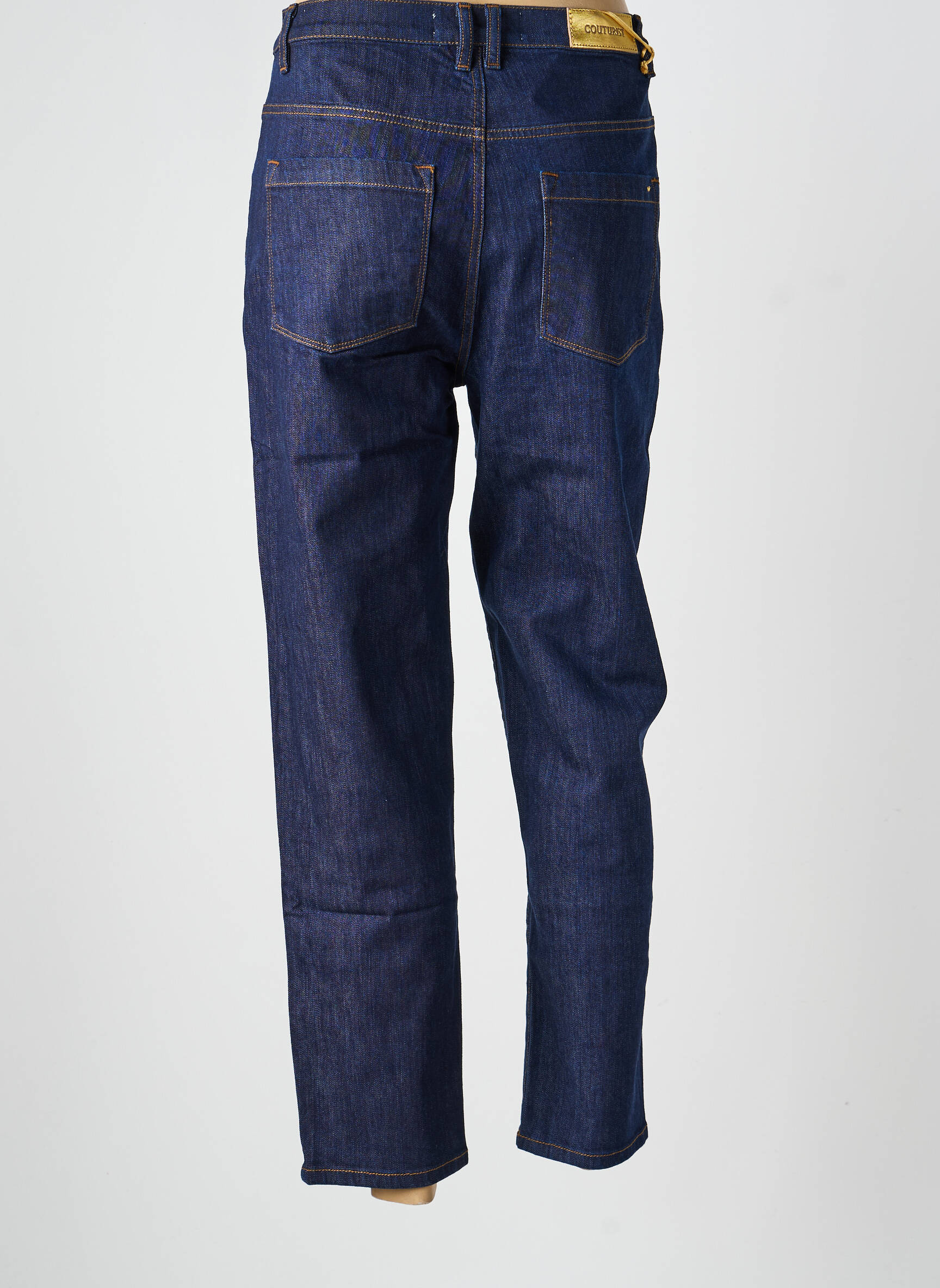 Jeans coupe droite poches bleu COUTURIST femme