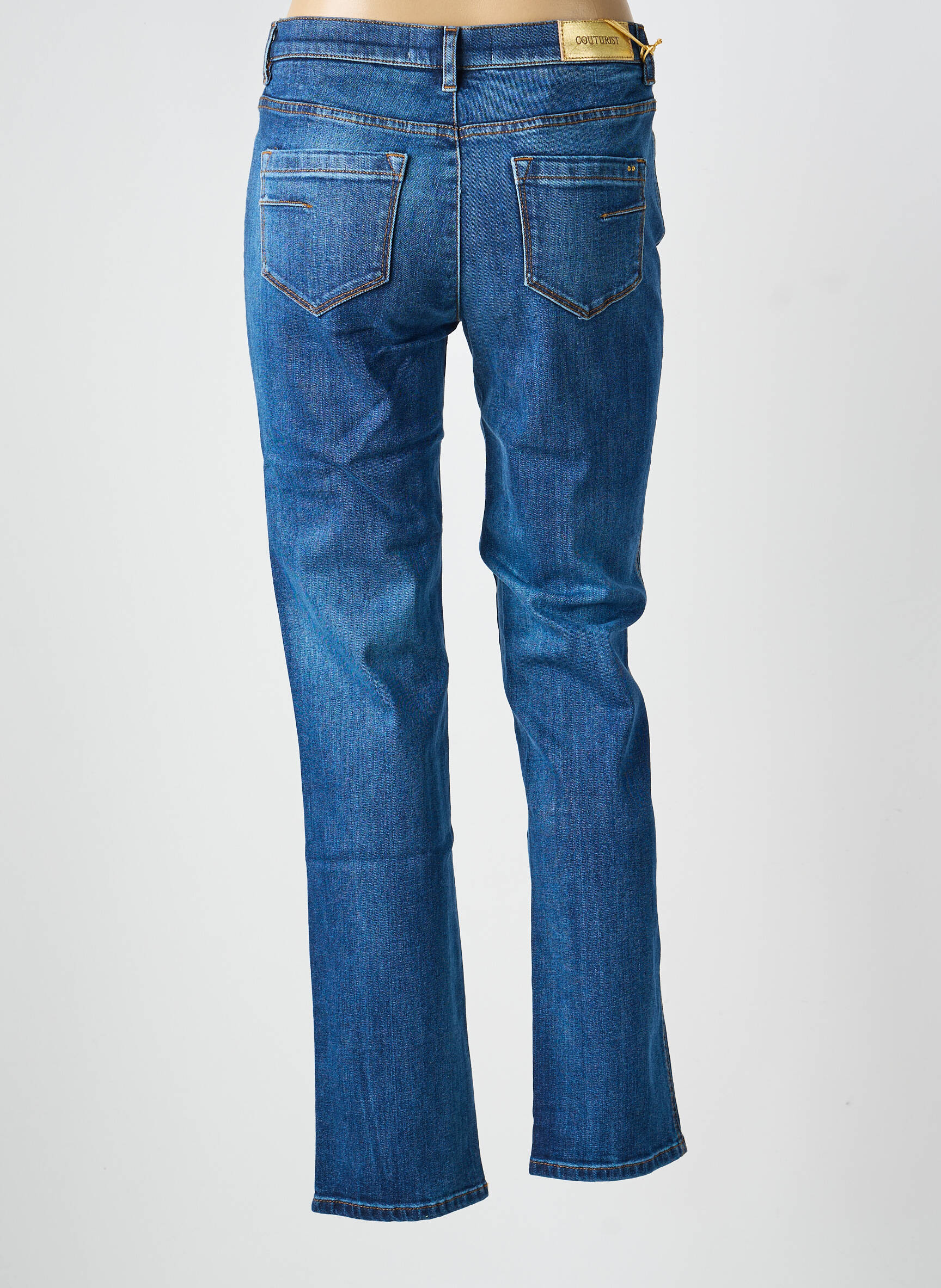 Jeans coupe slim poches bleu COUTURIST femme