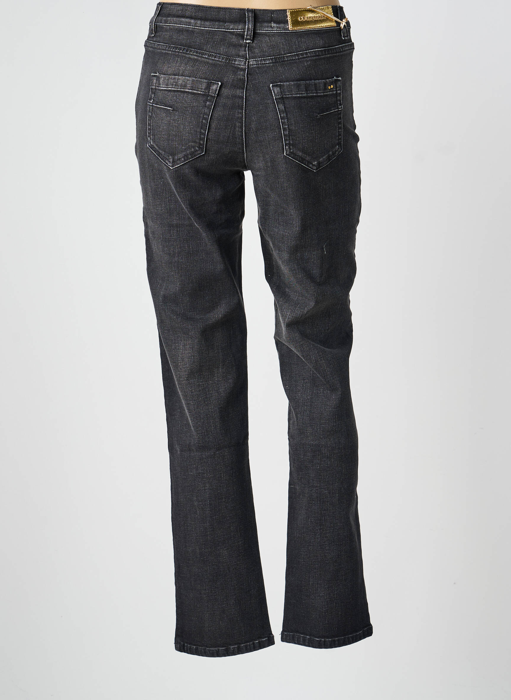 Jeans coupe slim poches noir COUTURIST femme