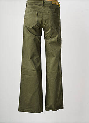 Pantalon flare fermeture zippée sous rabat boutonné vert COUTURIST femme