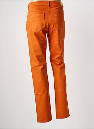 Pantalon droit fermeture zippée sous rabat boutonné taille normale orange COUTURIST femme