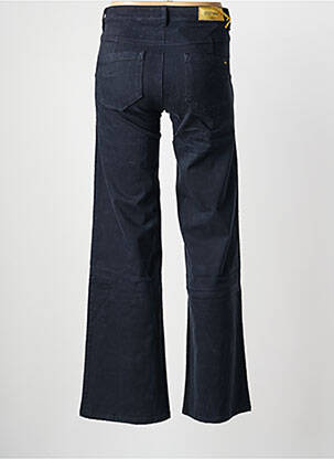 Pantalon droit fermeture zippée sous rabat boutonné taille normale bleu COUTURIST femme
