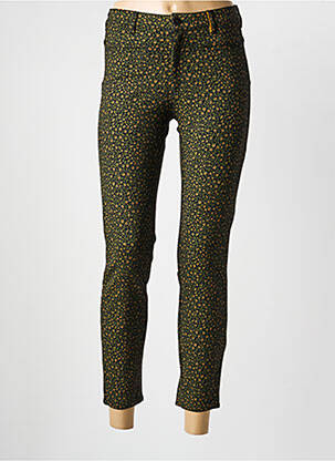 Pantalon 7/8 fermeture zippée sous rabat boutonné vert COUTURIST femme