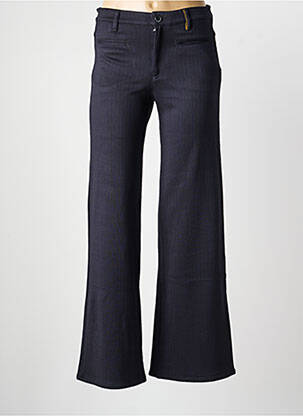 Pantalon flare fermeture zippée sous rabat boutonné noir COUTURIST femme