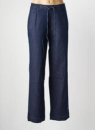 Pantalon droit taille élastique bleu COUTURIST femme