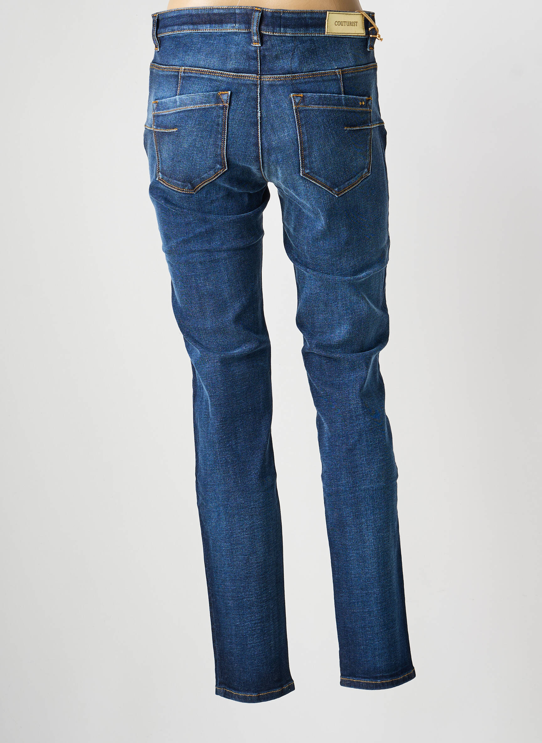 Jeans coupe slim poches bleu COUTURIST femme