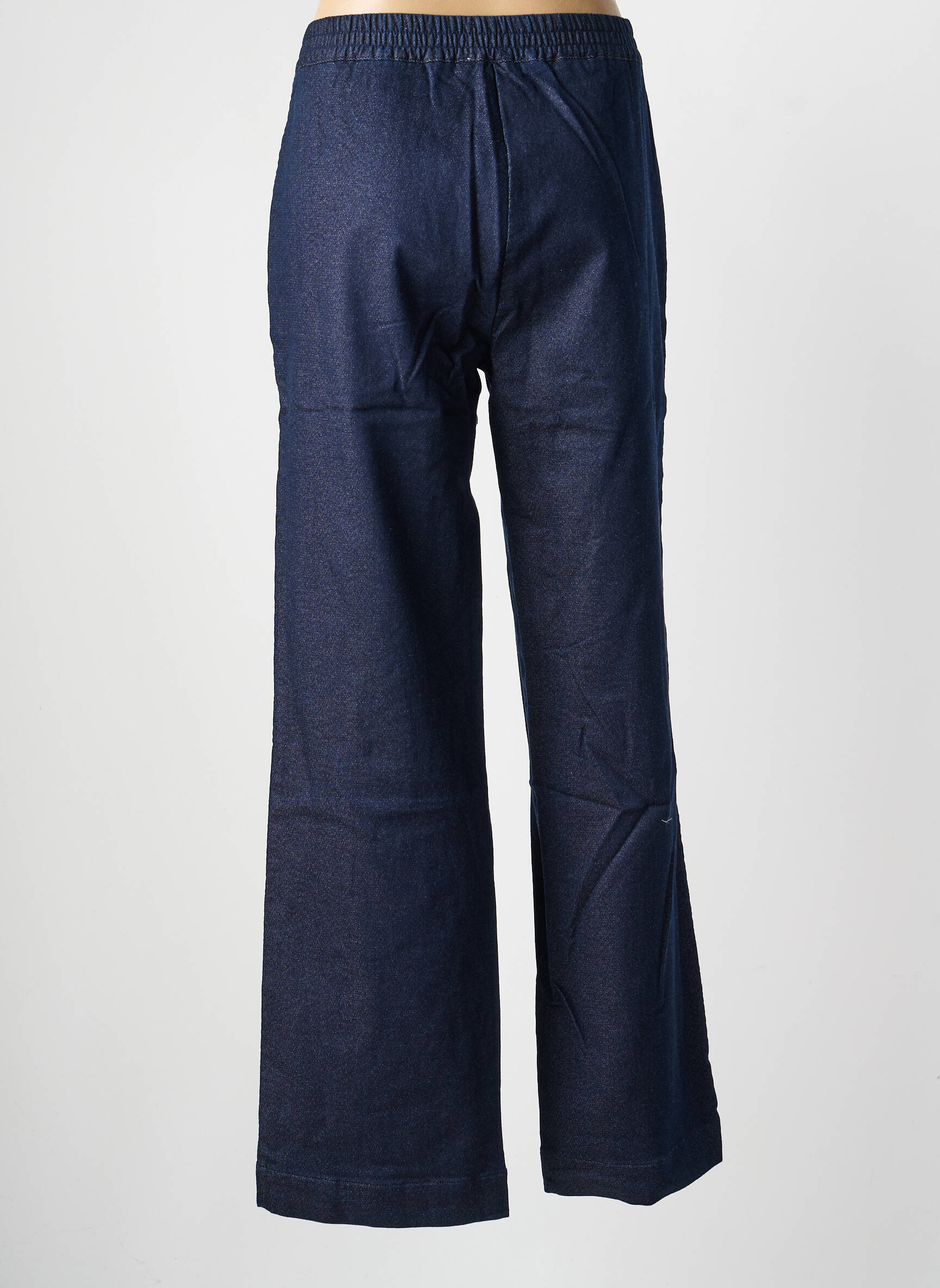 Pantalon droit taille élastique bleu COUTURIST femme