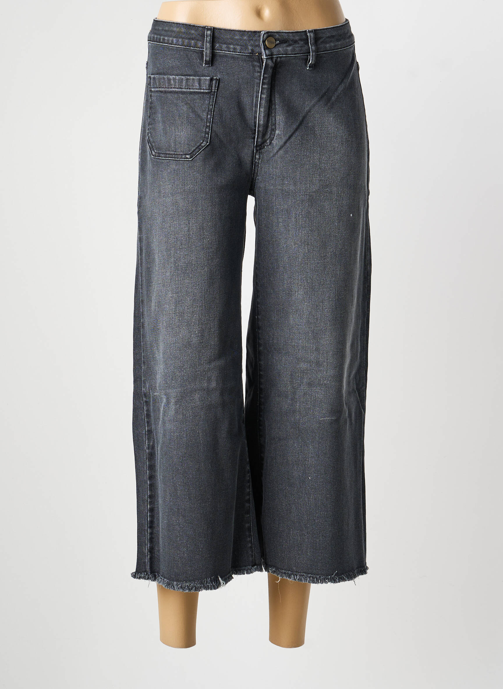 Jeans coupe droite poches gris COUTURIST femme