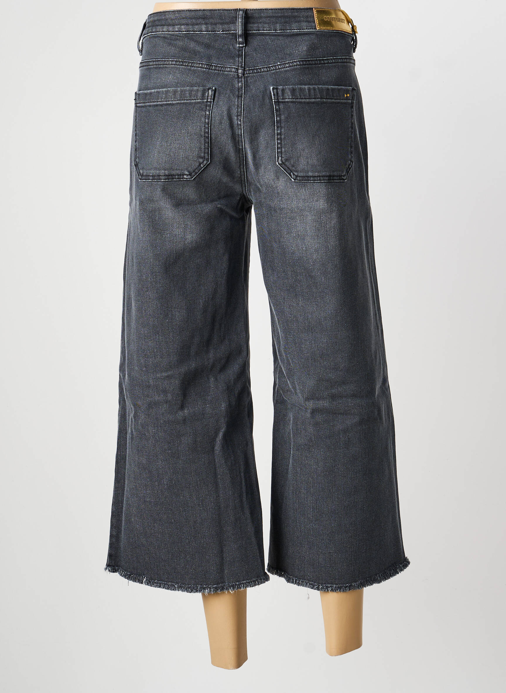 Jeans coupe droite poches gris COUTURIST femme
