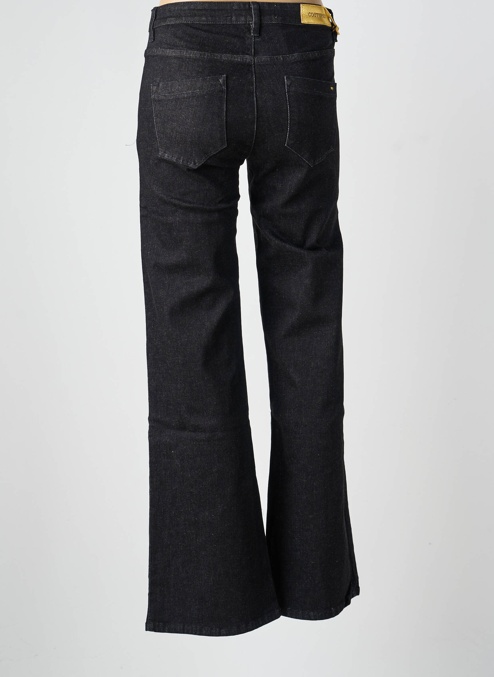 Jean coupe flare taille normale taille normale noir COUTURIST femme