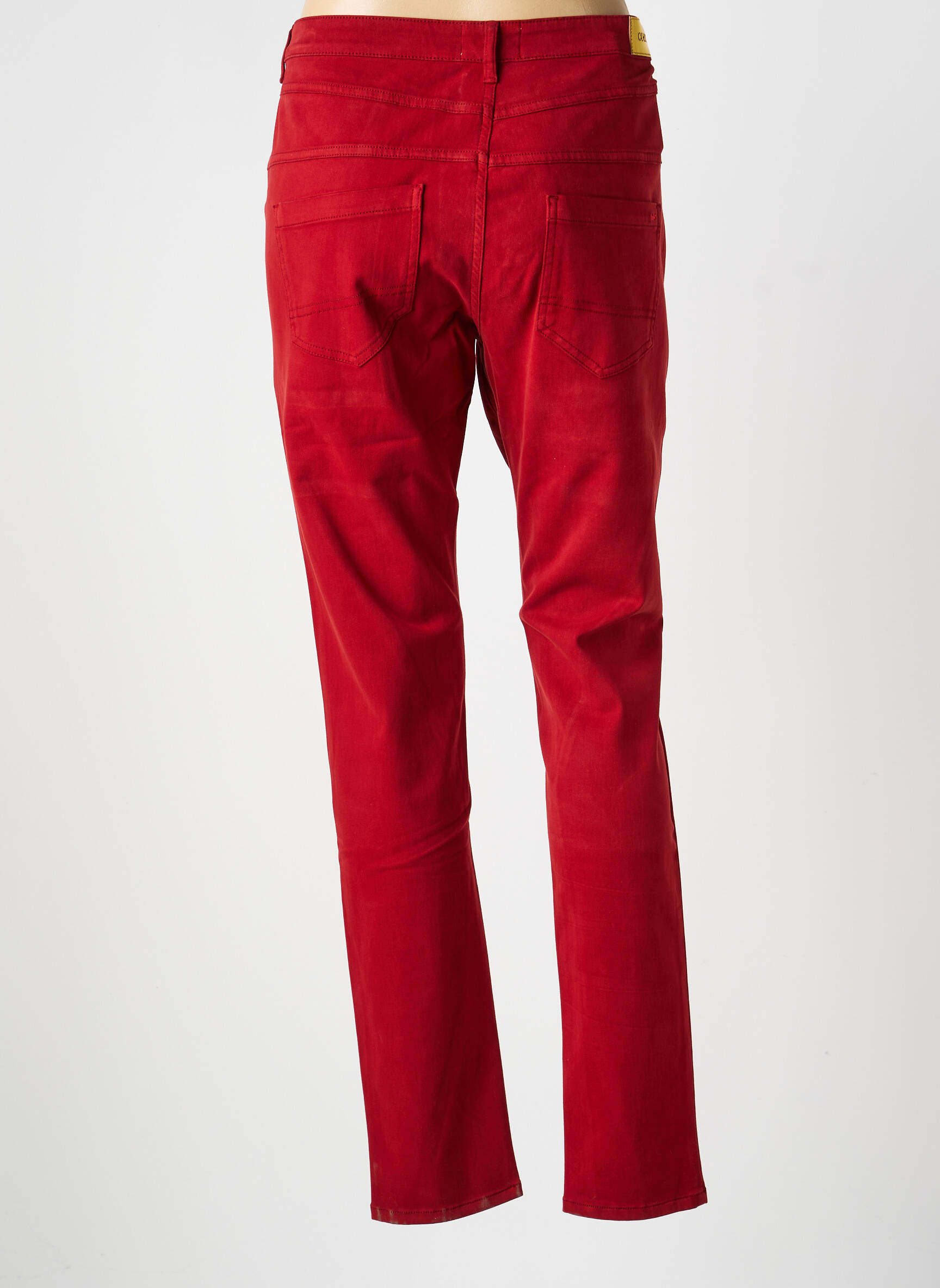 Pantalon slim stretch taille normale rouge COUTURIST femme