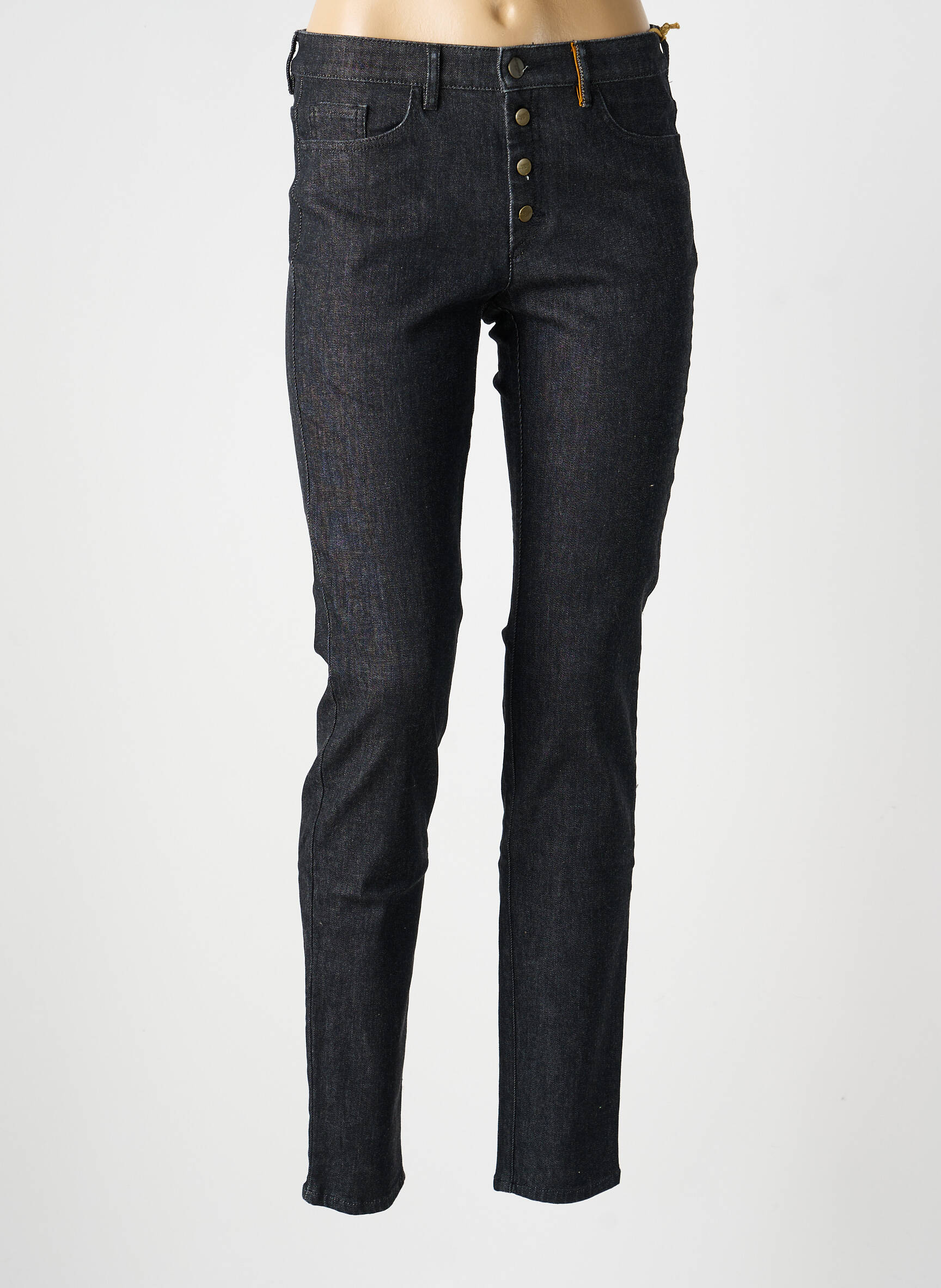 Jeans skinny tissage brut taille normale noir COUTURIST femme