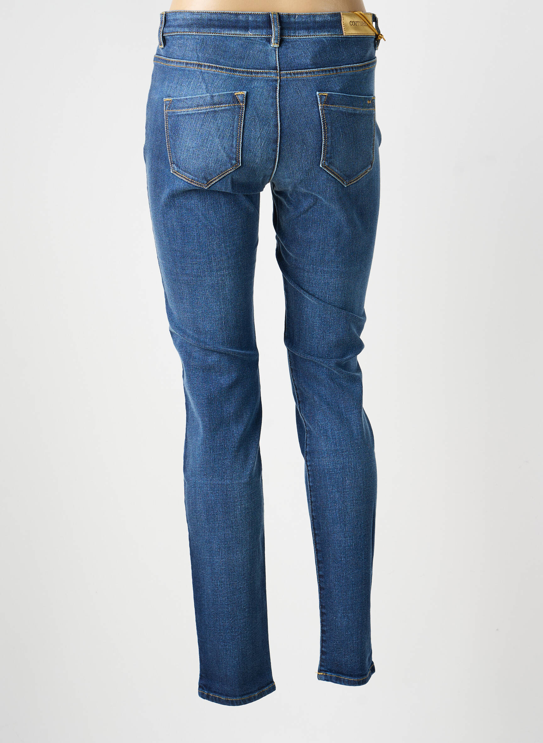 Jeans skinny tissage brut taille normale bleu COUTURIST femme