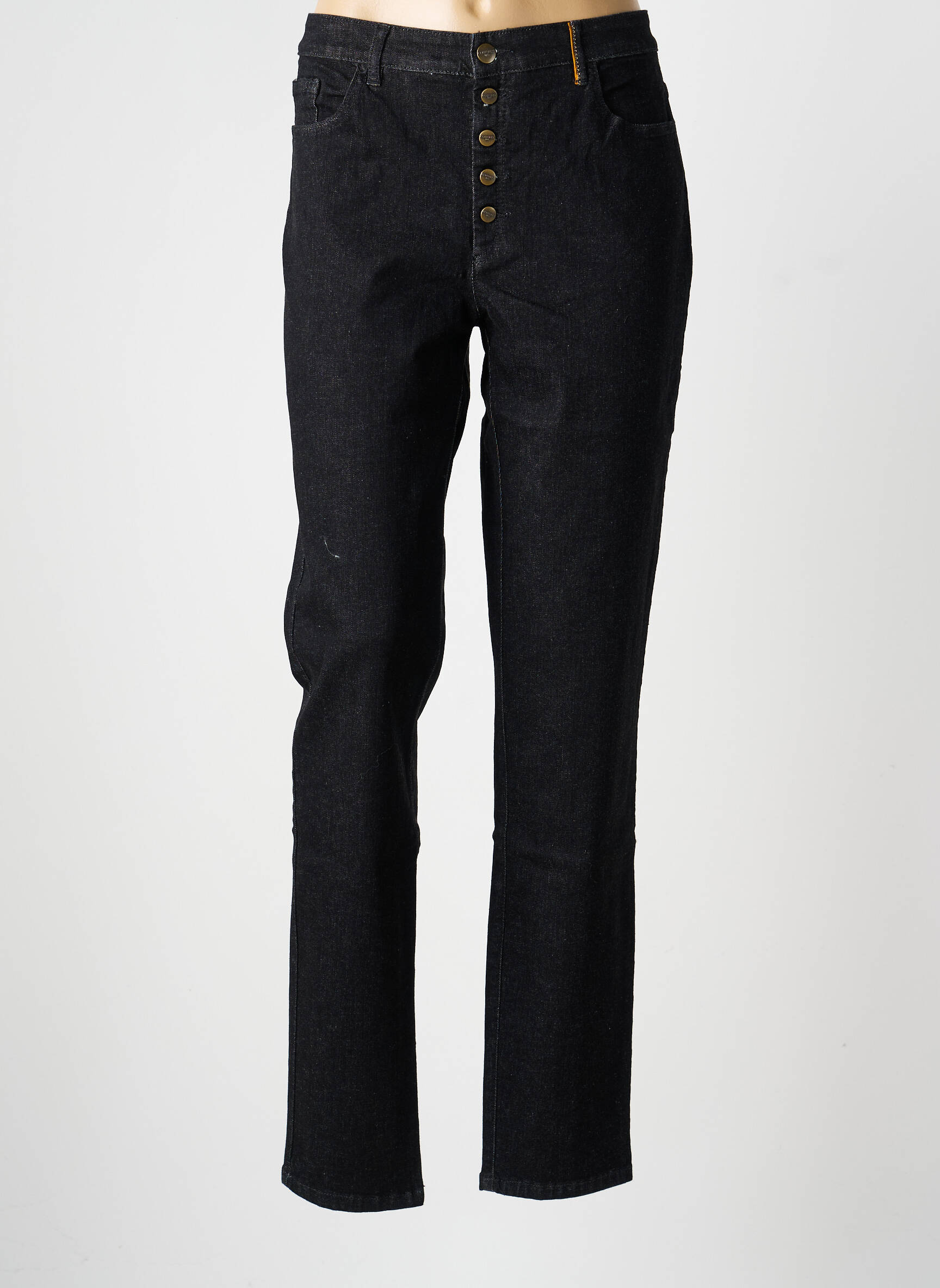 Jeans coupe slim tissage brut taille normale noir COUTURIST femme
