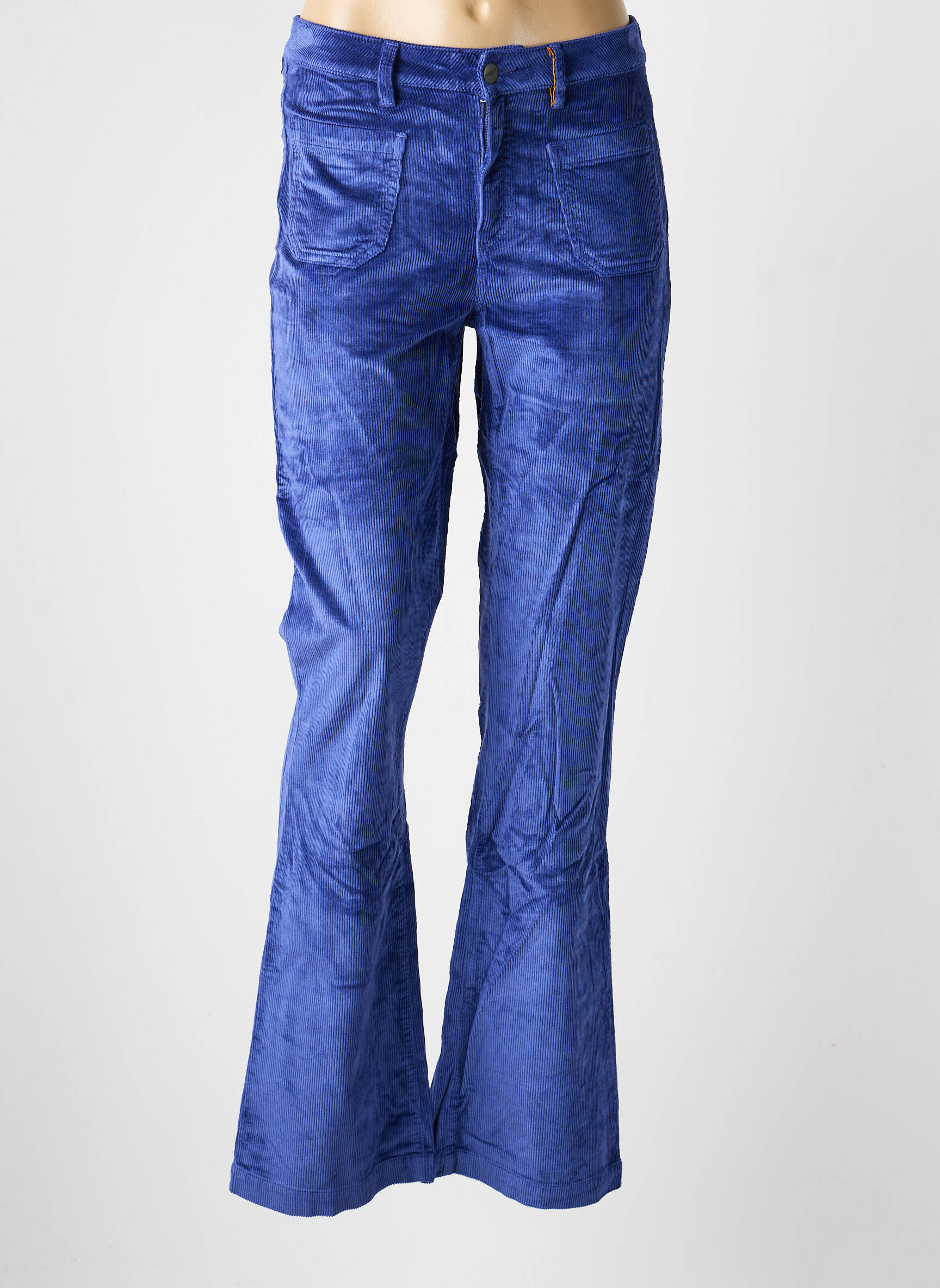 Pantalon flare taille normale taille normale bleu COUTURIST femme
