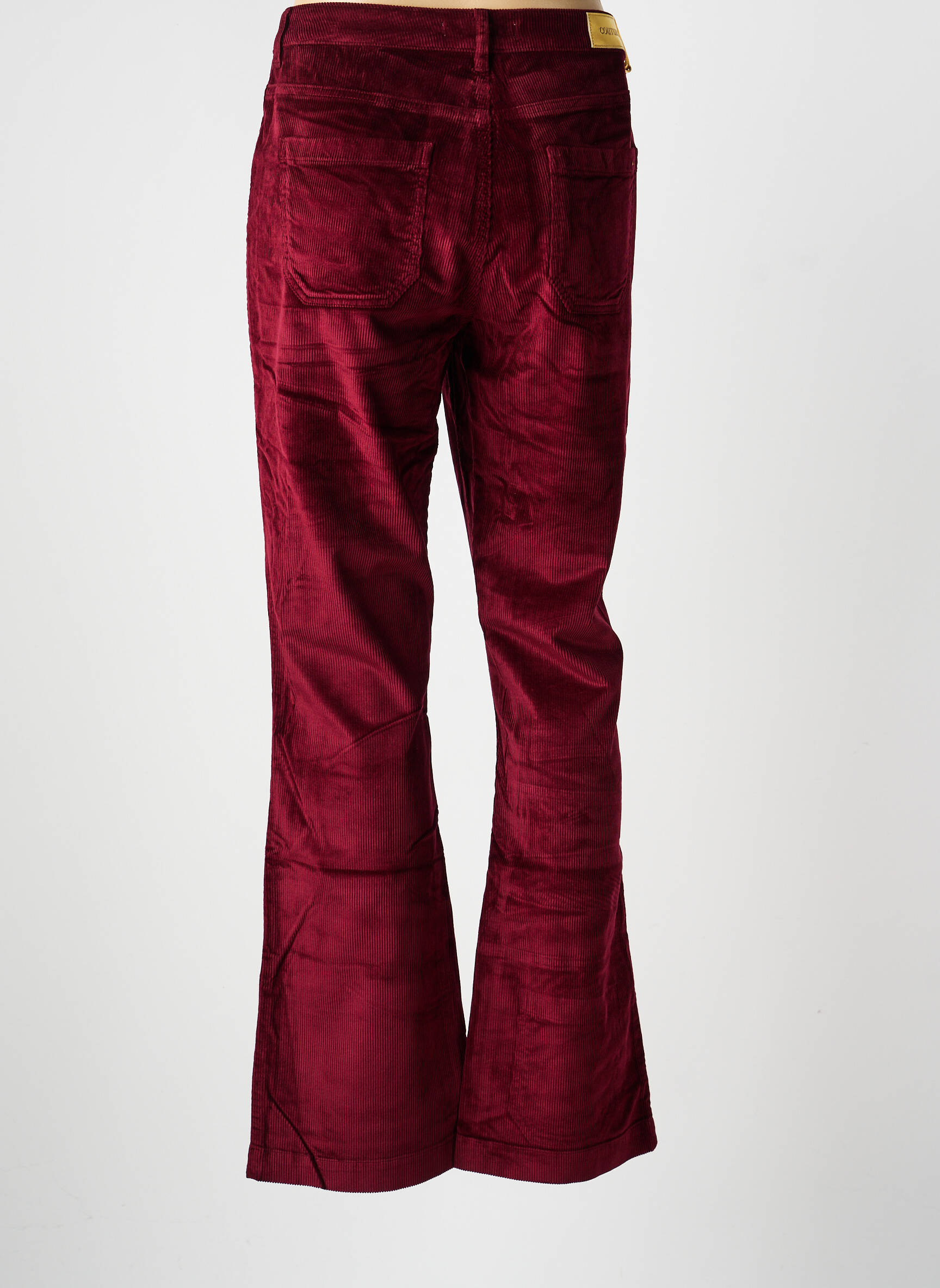 Pantalon flare taille normale taille normale rouge COUTURIST femme