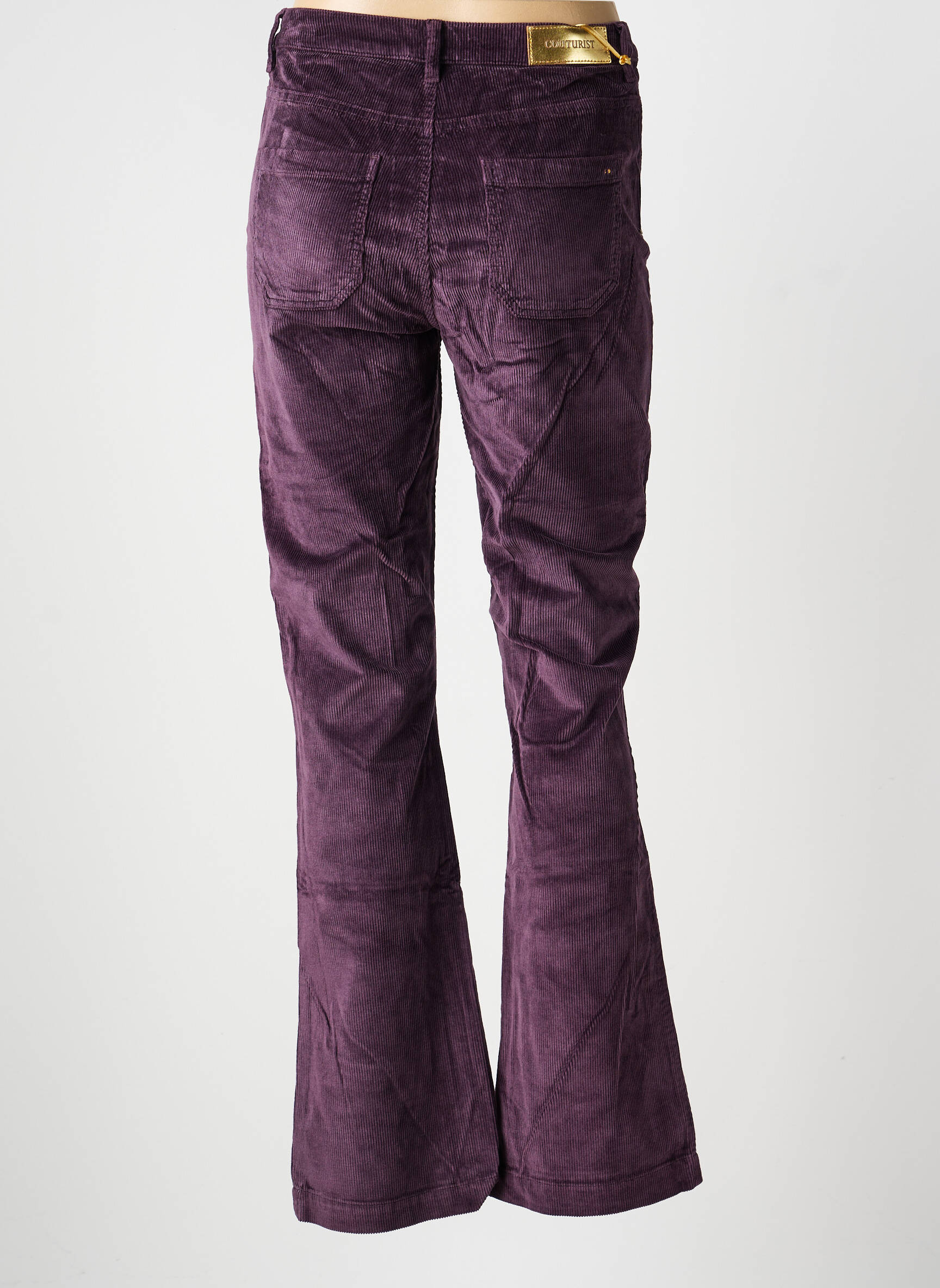 Pantalon flare taille normale taille normale violet COUTURIST femme