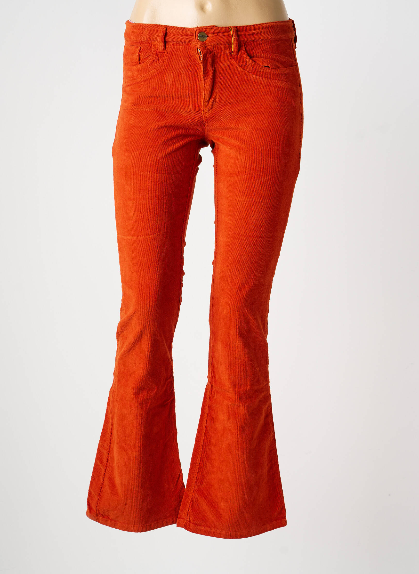 Pantalon flare taille normale taille normale orange COUTURIST femme