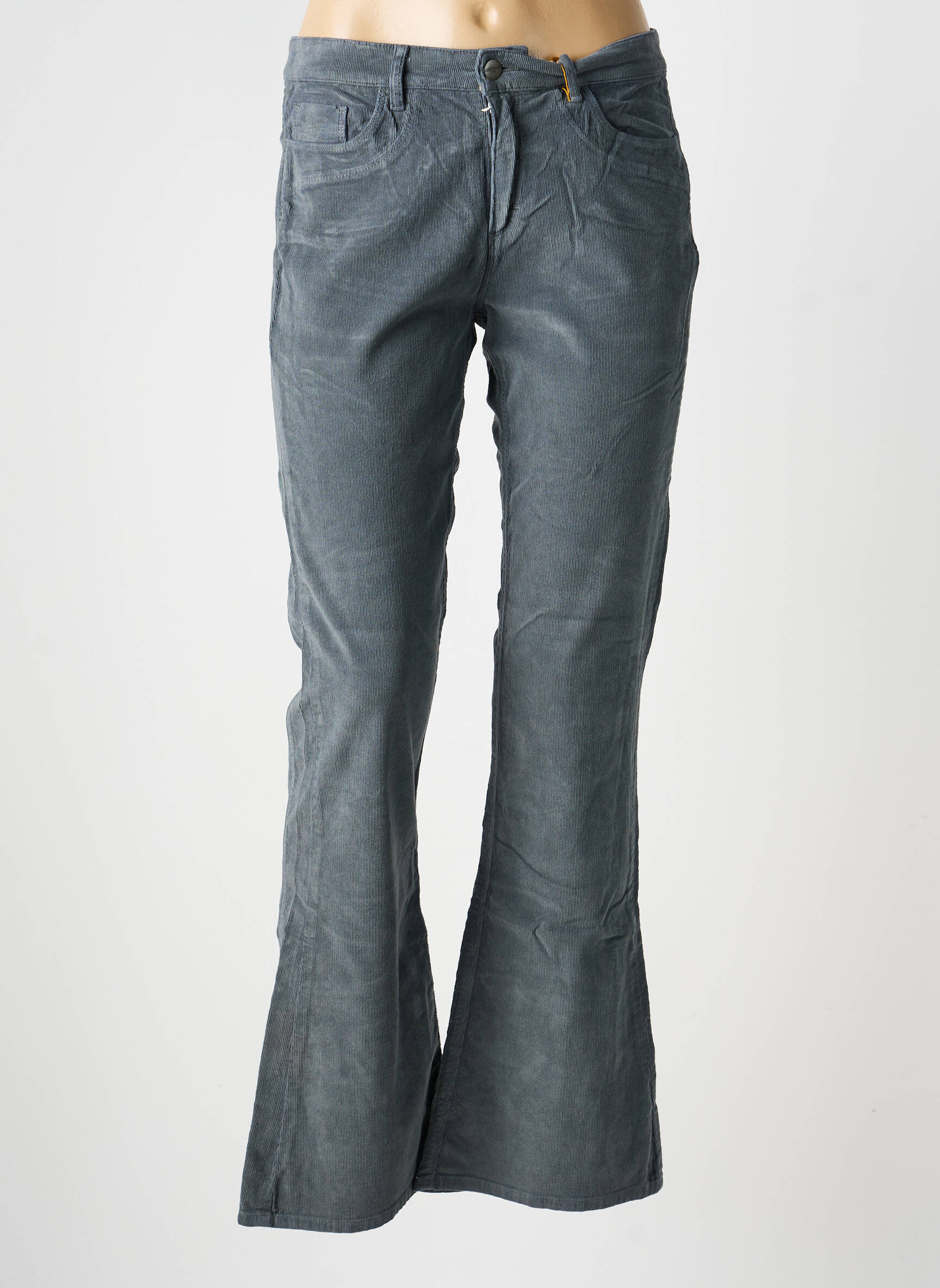 Pantalon flare taille normale taille normale gris COUTURIST femme